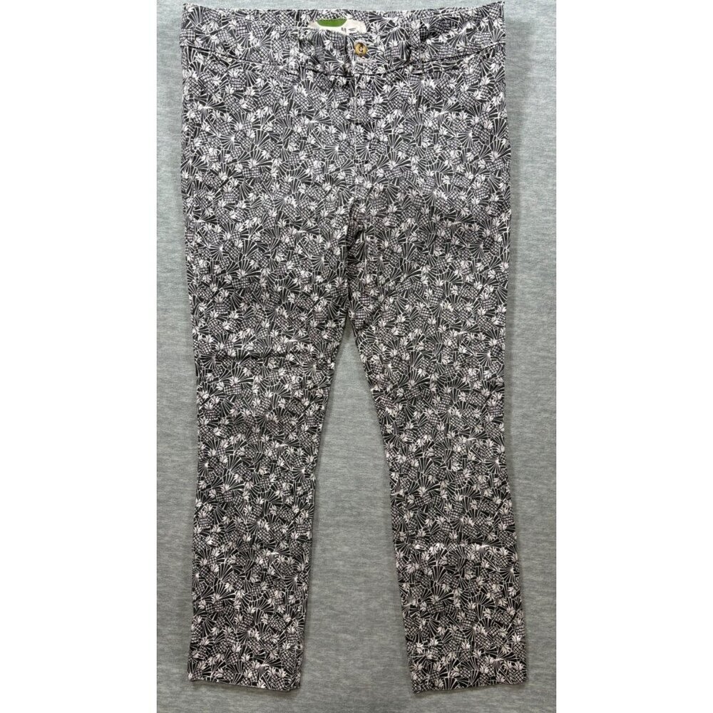 Anthropologie Black & White Printed Pants Size‎ 12 Cropped